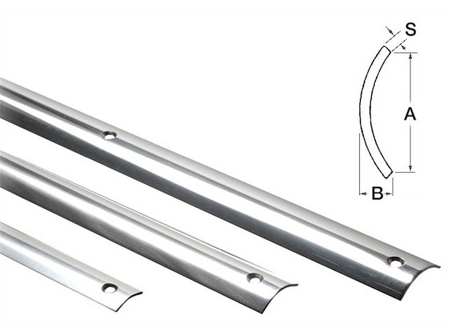 Profilo sottile in acciaio Inox 35 x 9 mm. - 3 Metri