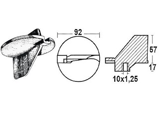 Pinna zinco 115 Hp - SELVA -