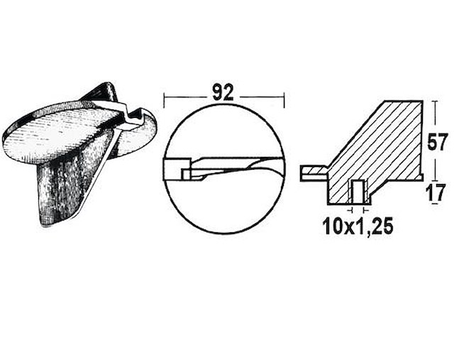 Pinna zinco 115 Hp - SELVA -