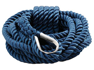 Cima 3 capi con impiombatura - Blu 20 mm. x 12 mt. -