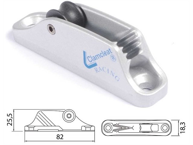 Strozzascotte con rullo alto CLAMCLEATS - 3/6 mm. .