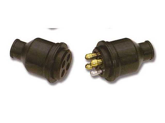 Presa e spina in gomma - 4 poli -