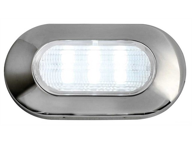 Luce di cortesia ovale 6 LED blu