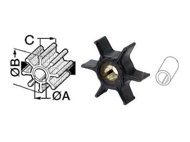 Girante compatibile per FB - Yamaha / Mariner - 6AW-44352-00