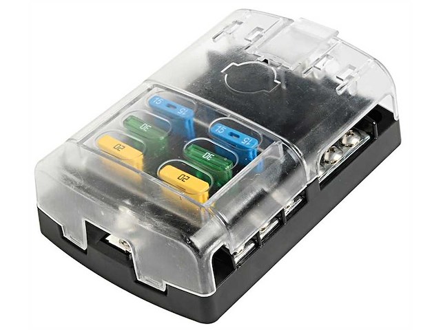 Scatola portafusibili standard con coperchio a scatto - 6 sedi