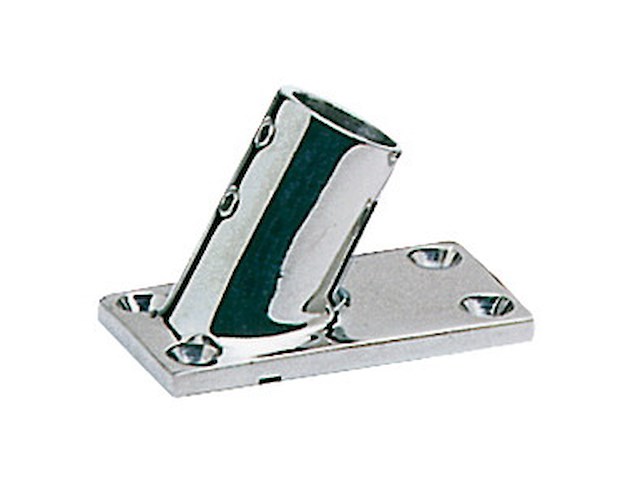 Basetta rettangolare in acciaio inox da fusione 60° 25 mm
