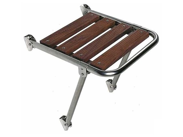 Plancetta di poppa inox e legno 270 mm