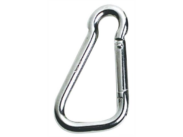 Moschettone in acciaio inox largo - 6 x 61 mm.