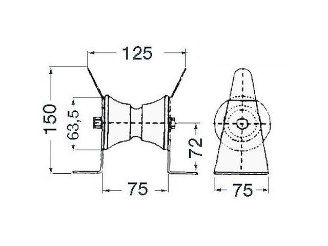 Musone di prua per delfiniera - largo -