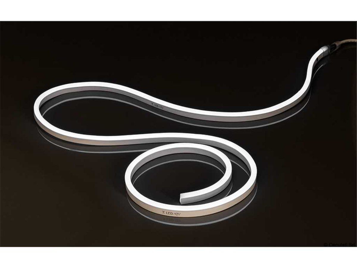 Barra luminosa flessibile a LED - Neon bianco 24 V sezione 10 x 10 mm