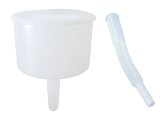 Imbuto con bordo antispruzzo