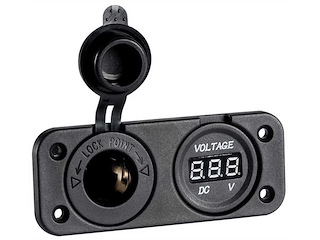 Voltometro digitale da incasso + presa corrente