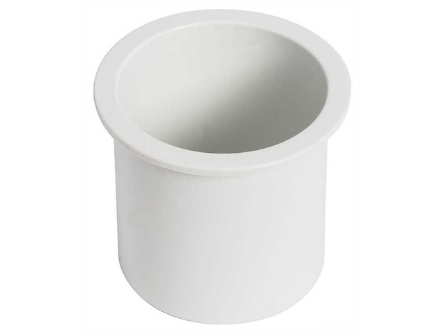 Portabicchiere da incasso in ABS Bianco