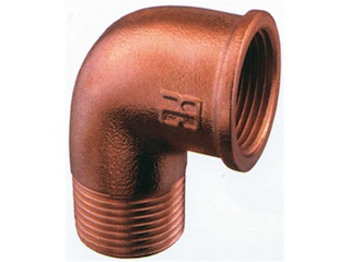 Gomito maschio femmina in bronzo a 90° - 2' 1/2 - 