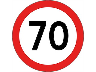 Dischetto velocità omologato adesivo 70 Km/h