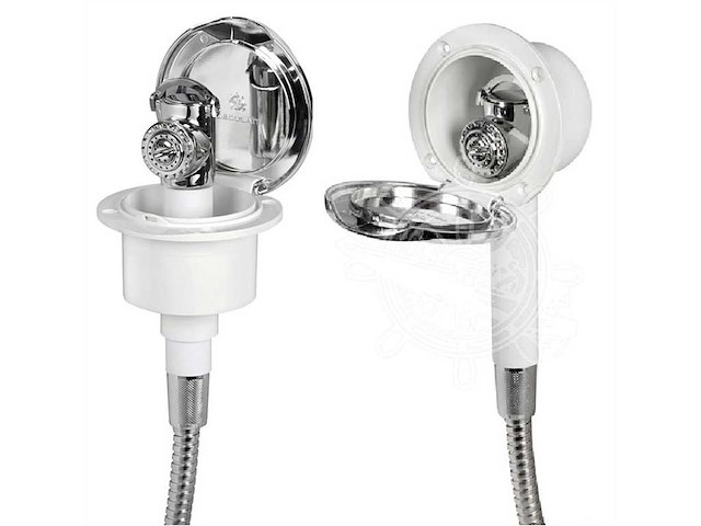 Box doccia Classic Evo bianco - Tubo in nylon bianco 4 m