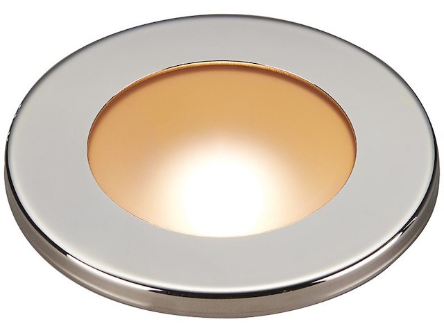 Luce Led bianca e rossa ad incasso - ghiera Inox -