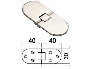 Cerniera cieca per tavoli ribaltabili 80 x 30 x 3 mm