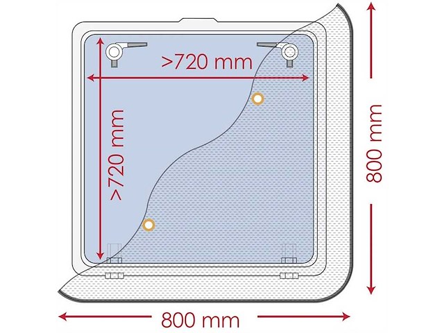 Zanzariera per passi uomo 80 x 80 cm