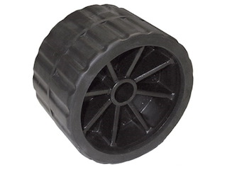 Rullo laterale oscillante per carrelli - 120 x 75 mm. / Foro 18,5 mm - Nero