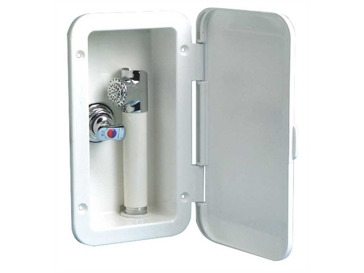 Box doccia verticale con miscelatore e doccia