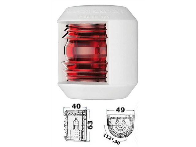 Luce di navigazione Utility Compact corpo Bianco - Rosso
