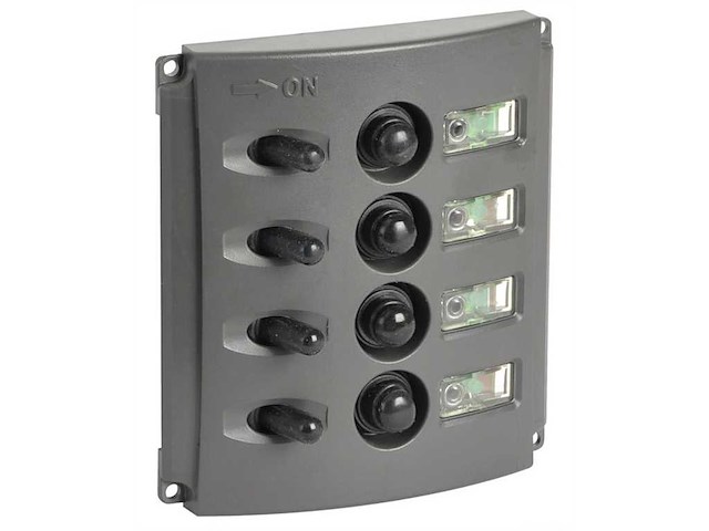 Pannello elettrico con doppio LED - 4 interruttori -