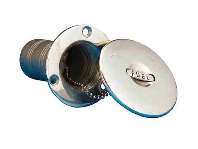 Tappo imbarco carburante in acciaio inox "FUEL" collo 38 mm