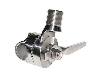 Base antenne in acciaio inox per tubi 22/25 mm