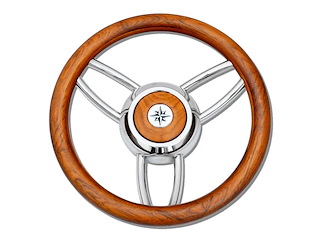 Volante barca tipo " Bliz " - Legno opaco Teak