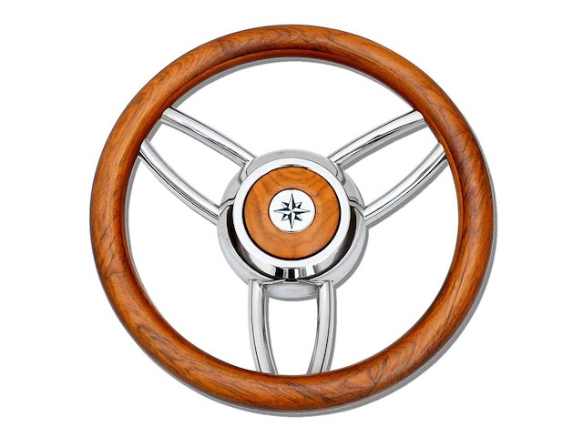 Volante barca tipo " Bliz " - Legno opaco Teak