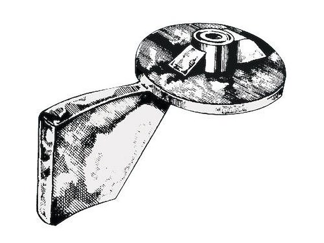 Pinna alluminio 100 / 220 Hp Piega Dx - YAMAHA / MARINER -