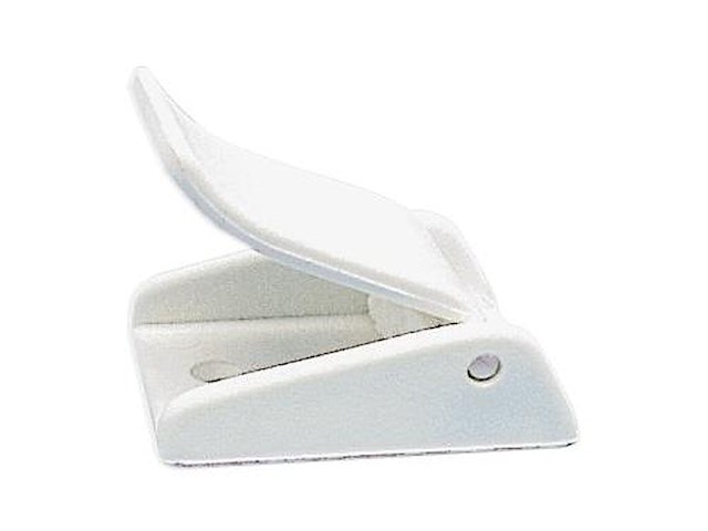 Fibbia in plastica bianca - Da fissare al nastro - 