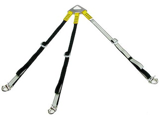 Fasce in poliestere a 3 bracci, con 3 moschettoni