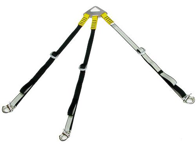 Fasce in poliestere a 3 bracci, con 3 moschettoni