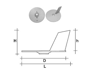 Pinna 25 / 60 Hp zinco - YAMAHA -