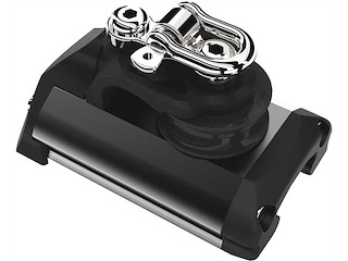 Stop LEWMAR in alluminio con puleggia singola e arricavo - Misura 1