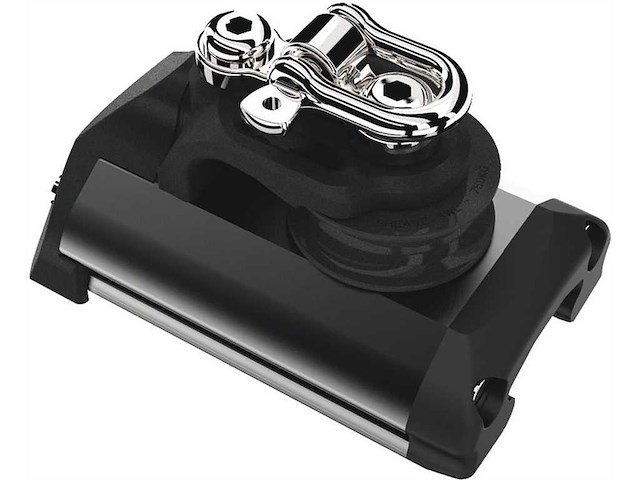 Stop LEWMAR in alluminio con puleggia singola e arricavo - Misura 1