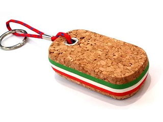 Portachiave galleggiante in sughero ITALIA