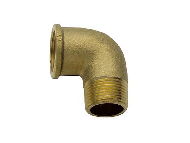 Gomito maschio femmina in ottone a 90° - 1' 1/2 - 