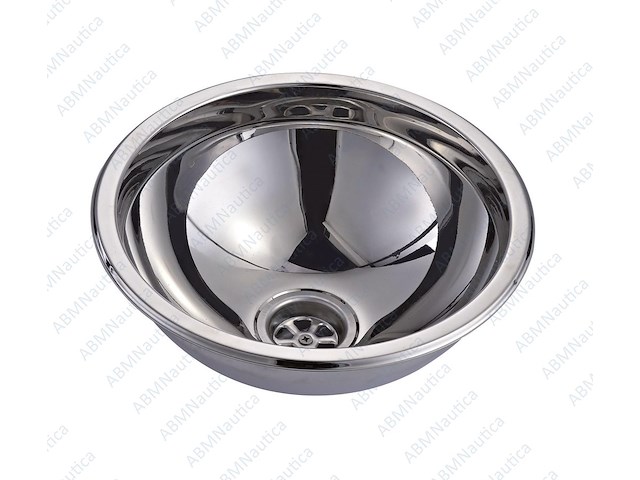 Lavello semisferico in acciaio inox per bagno - 292 mm. -