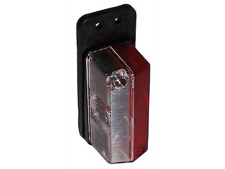 Fanale d'ingombro base in gomma bianco/rosso