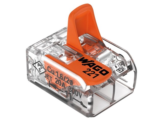 Connettore di giunzione WAGO 2 conduttori 6 mm²