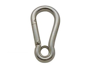 Moschettone con anello in acciaio inox 8 x 80 mm