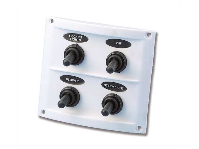 Pannello elettrico "Pilot" 4 interruttori  bianco