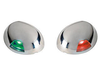 Fanale in acciaio inox luce LED - Verde montaggio in piano