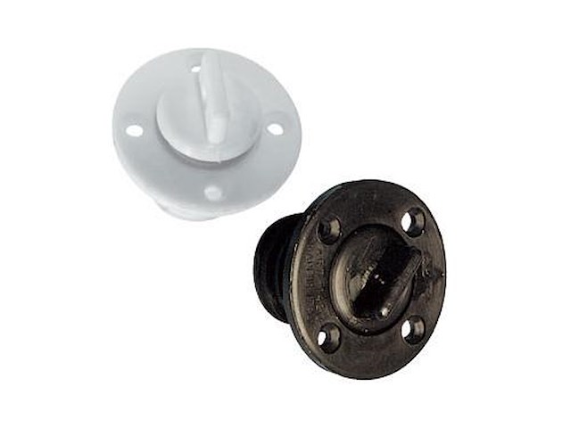 Passascafo con tappo tondo - nero -