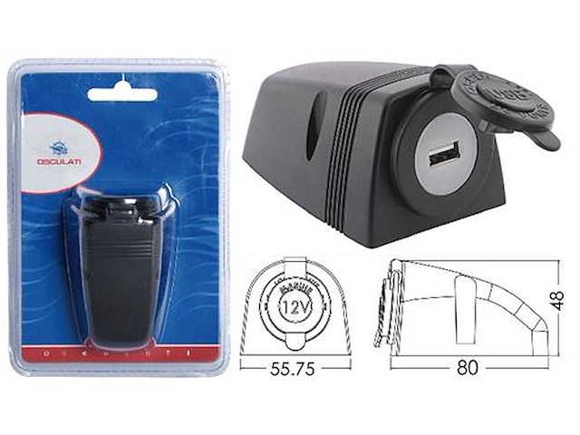 Presa USB + carenatura per fissaggio su piano