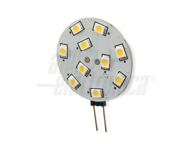 Lampadina a 10 led Ø 30 mm. - ricambio G4 - Luce calda -