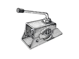 Supporto per ruotino carrelli - Per tubo regol. da Ø 35 mm. - 